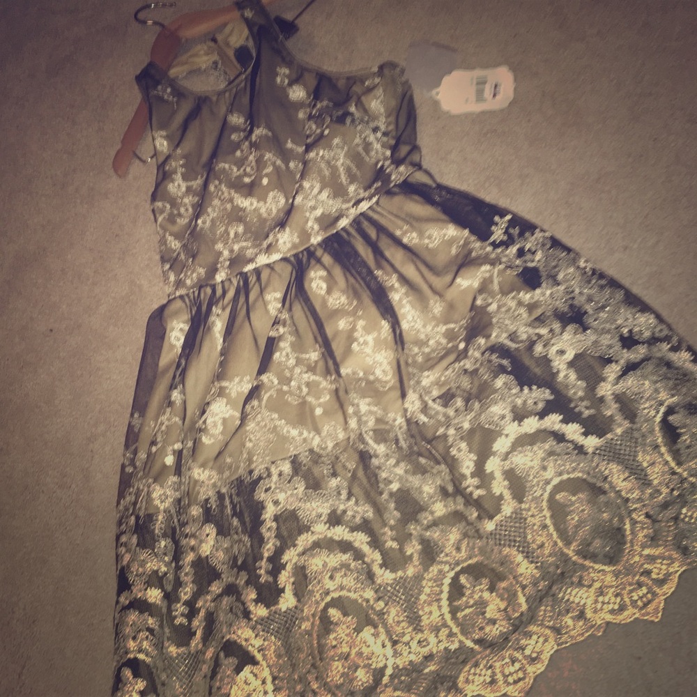 Altar’d State Green Floral Party Dress